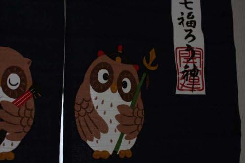 Japanese Noren Curtain Tapestry Sevens Owl