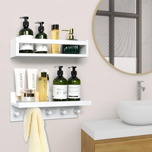 Ollieroo Set of Four Floating Book Shelves for Wall