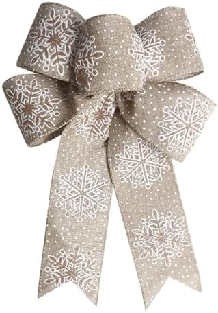 Large Christmas Wreath and Snowflake Decor