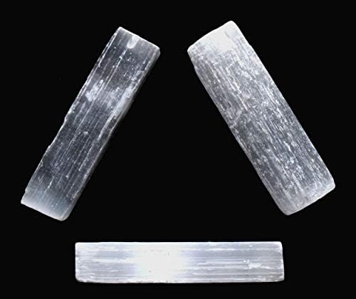 HQRP 3 Inch Natural White Selenite Sticks 5PCS