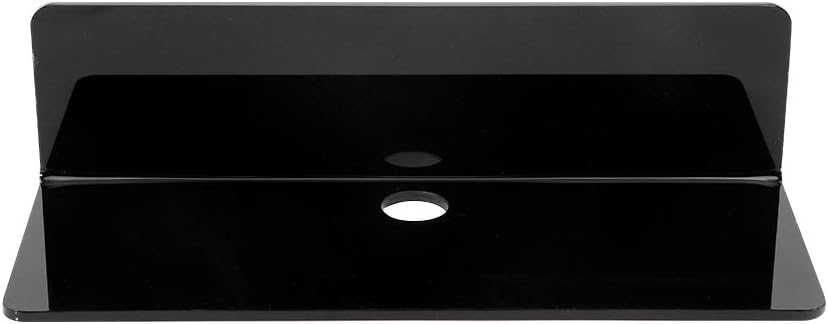 IEEK 4 Pc Small Acrylic Floating Wall Shelves Black 9 Inch
