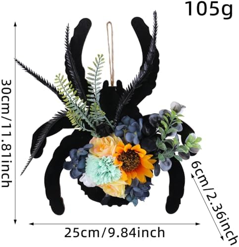 Ochine Spider Halloween Wreath Door Hanger