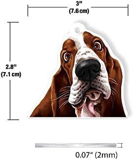 WIRESTER Cute Basset Hound Christmas Hanging Ornament