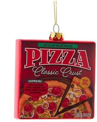 Kurt Adler 45-Inch Glass Pizza Box Ornament
