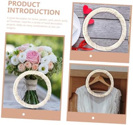 6pcs DIY Rattan Wreath Ring Decor for Wall