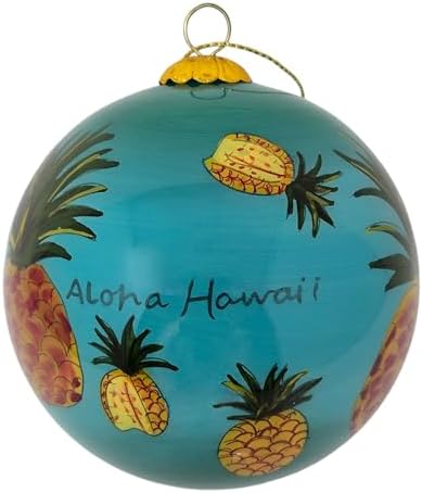 Sweet Pineapple Moments Hawaiian Christmas Ornament 3 inch 1