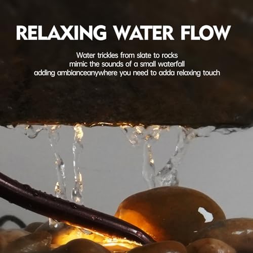 Pamopamo Indoor Waterfall Moon Fountain 13 Tall