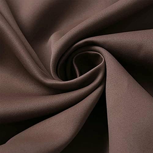 LIYAXUN 102 Inch Long Brown Grommet Curtains 1 Panel