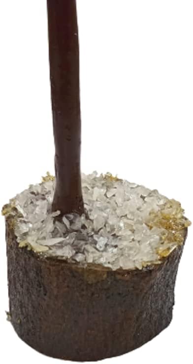 Clear Crystal Handmade Fountain Stone Tree with 30 Tumbled Beads
