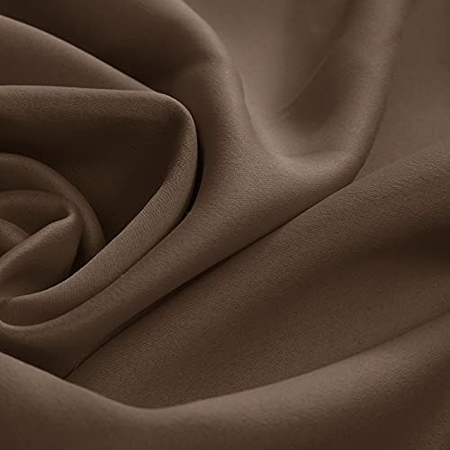 Deconovo Brown Blackout Curtains 2 Panels Set
