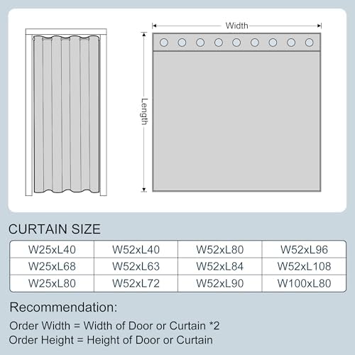AOSKY Door Curtains for Privacy and Light Blocking