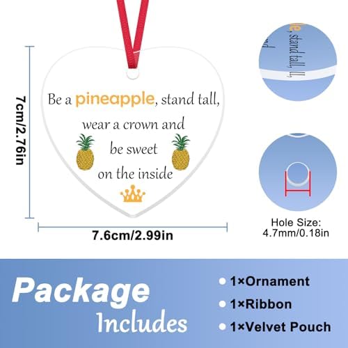 Pineapple Themed Acrylic Ornament for Christmas Gifts