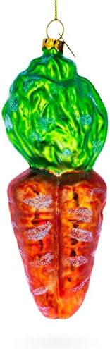 Whimsical Orange Carrot Blown Glass Ornament