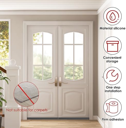 118 Inch Door Draft Stopper with Adhesive Backing