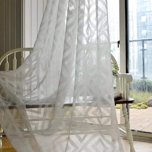 Iuokuby Advanced Solid Color Gauze Tulle Curtains Panel