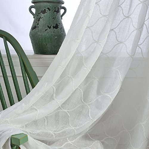 Simple Solid Color Polyester Embroidery Curtains