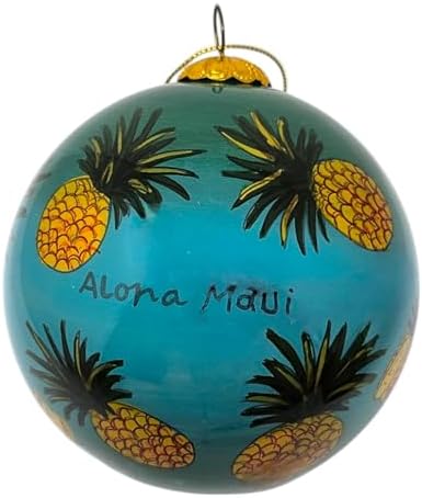 Sweet Pineapple Moments Hawaiian Christmas Ornament 3 Inch