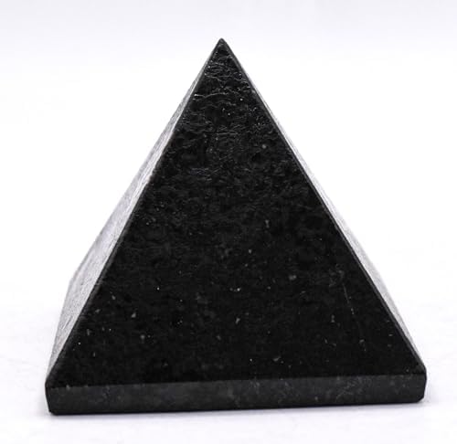 22 Inch Black Nuummite Carved Pyramid Crystal Specimen