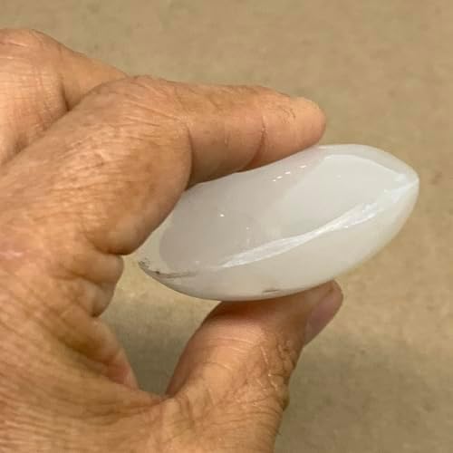 96g Natural Selenite Palm-Stone Crystal Handmade Pillow Shape