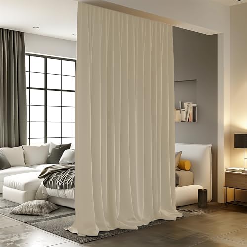 Room Divider Curtain 83ft x 7ft Cream Beige 1 Panel