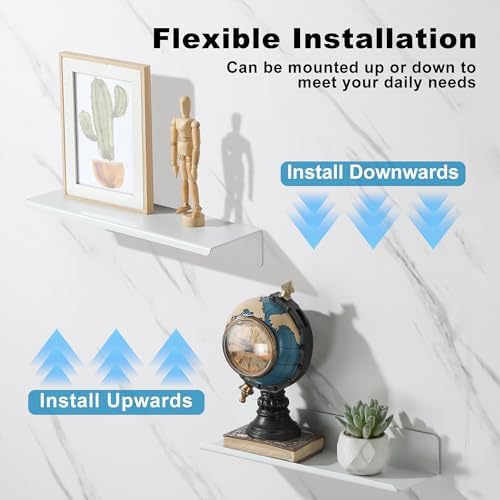 SAYAYO White Floating Shelves Wall Storage 2pcs