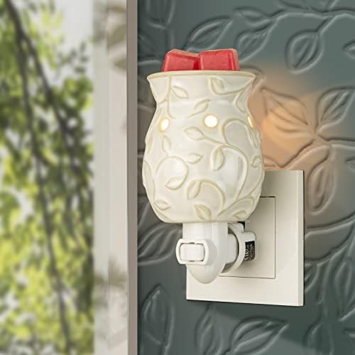 STAR MOON Candle Warmer with Ivy Bas-Relief Design