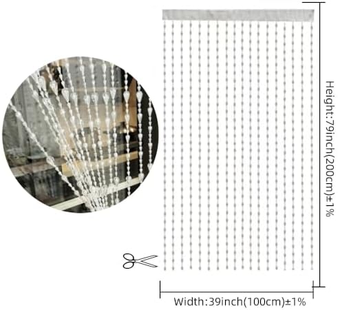 Ave Split Clear Beaded Curtain Door Divider
