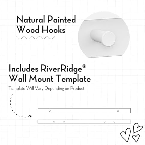RiverRidge Kids 2-Tier Wall Shelf with Hooks