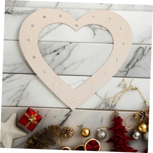 NUOBESTY 2pcs Heart Wreath Frame for Holiday Decor