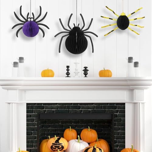 Kumikumi Halloween Spider Hanging Decorations 3 Pcs