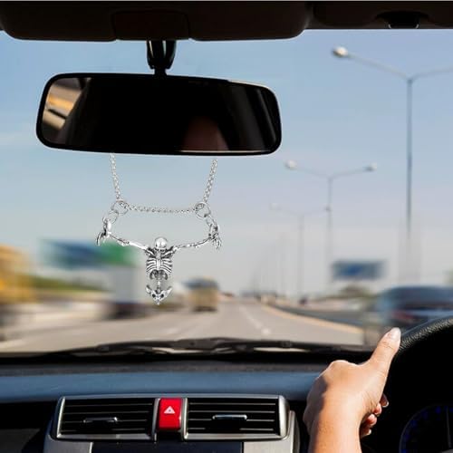 Gothic Skull Car Mirror Ornament Decor Accessory