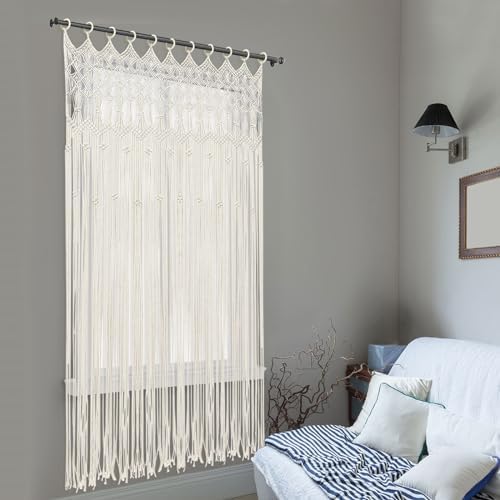 XUFOPLY Macrame Curtains Boho Window Room Divider