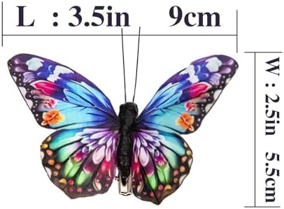 Cartanfill Decorative 3D Butterfly Clips 12 Pack