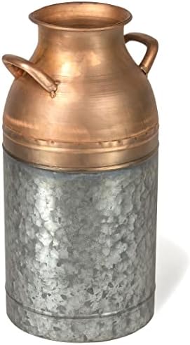 Red Co 16 Tall Two-Tone Copper Metal Jug Vase with Handles