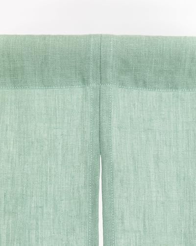 Magic Linen Matcha Green Noren Curtains 30x45