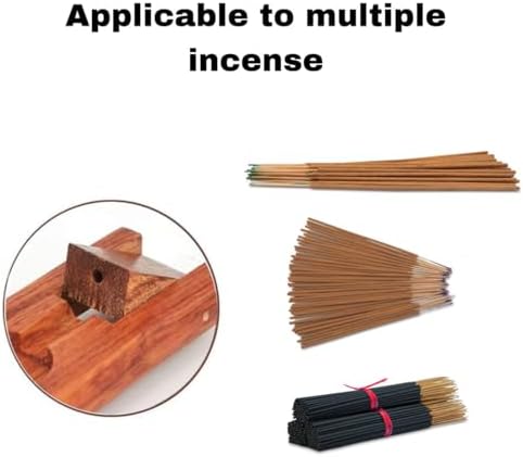 Wood Incense Holder with Adjustable Angle and Ash Catcher