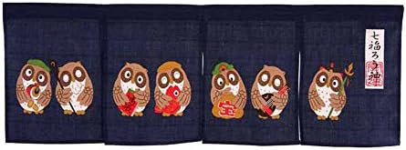 Japanese Noren Curtain Tapestry Sevens Owl