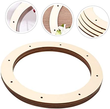 CIMAXIC 2pcs Wooden Ring Wreath Frame for DIY Decorations