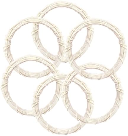 6pcs DIY Rattan Wreath Ring Decor for Wall
