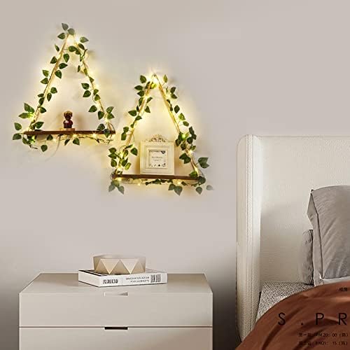 Ivy Lighting String Wooden Hanging Shelves Set of 2