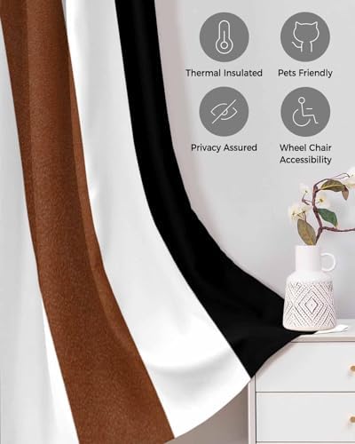 YOKOU Grommet Curtain for French Doors 42x84 Inch