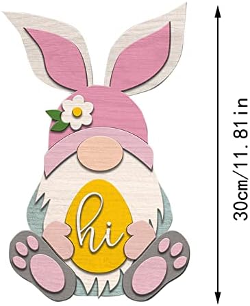 Hand-Woven Easter Bunny Door Hanger Wreath Decor