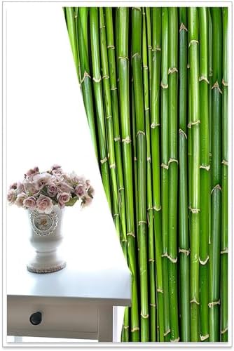 Homxi Blackout Drapes 2 Panels Set Grommet Tree Trunk Pattern Green Curtains Bedroom