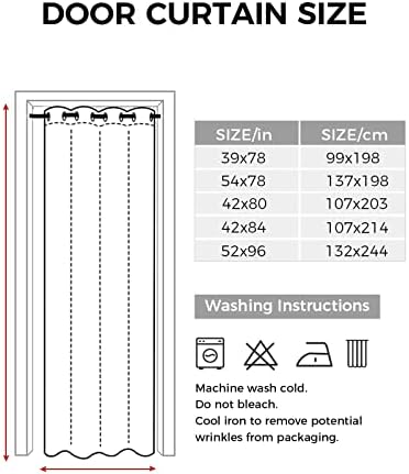 Orange Wooden Blackout Door Curtain Panels 42x80