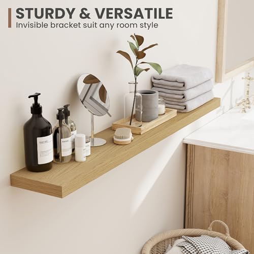 24 Inch Floating Shelves Set of 2 with Invisible Brackets