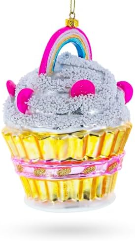 Delightful Sprinkled Cupcake Christmas Ornament