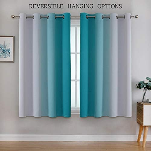 G2000 Ombre Blackout Curtains 2 Panels 63 Inch
