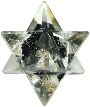 Reiki Healing Crystal Merkaba Black Agate 8 Point