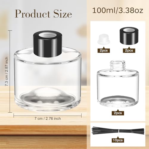 Chunful 2 Pack Refillable Reed Diffuser Bottles
