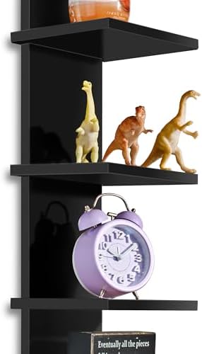 Sorbus 5 Tier Wall Shelf with Hooks 2 Pack